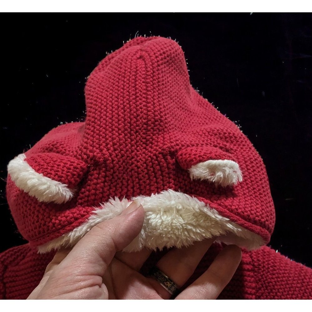 Carter's Sherpa Lined Red Sweater - Picture 4 of 4